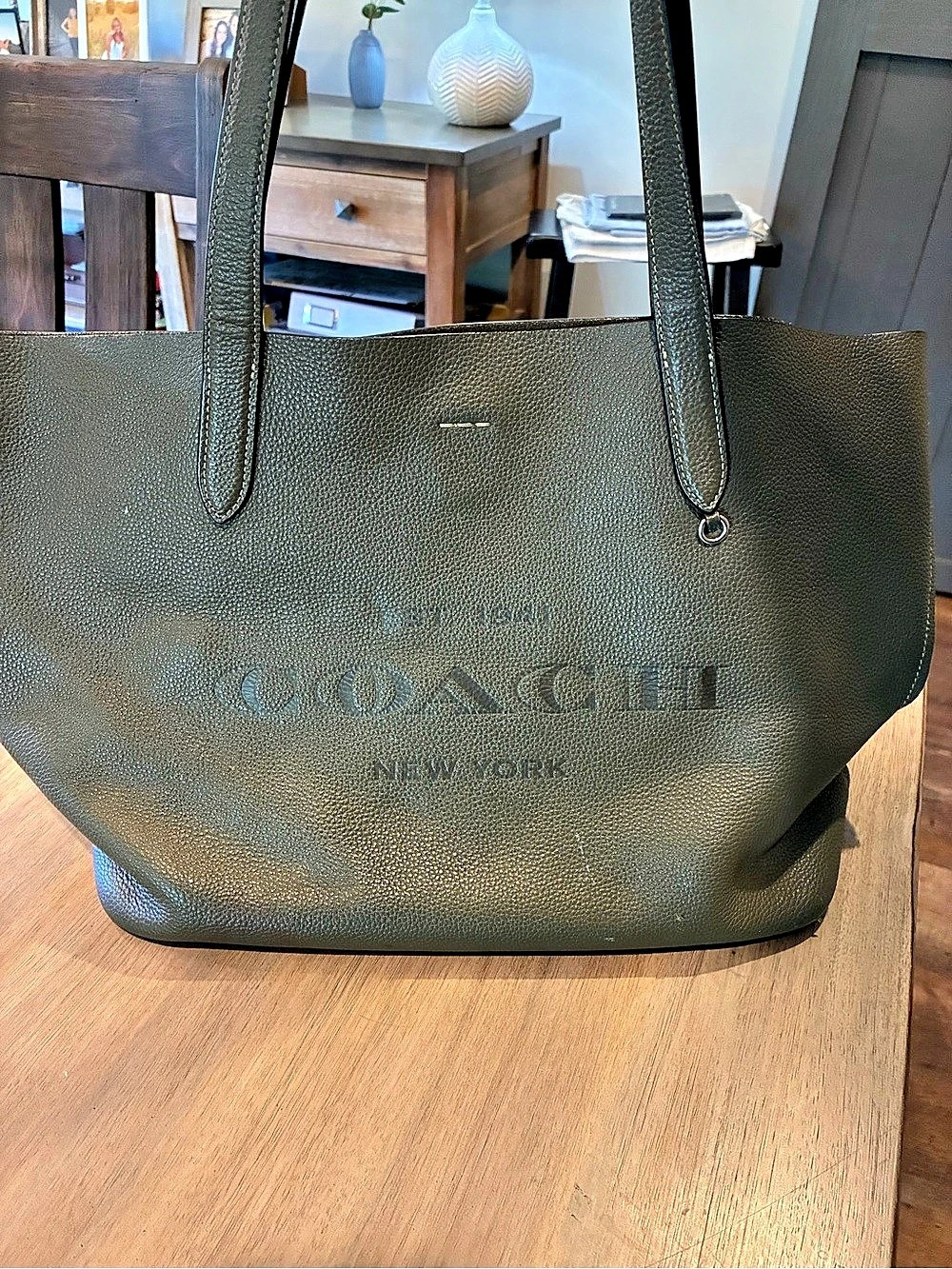 Coach Green Tote Bag